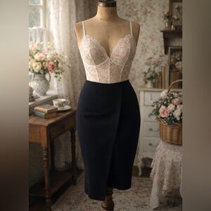 VINCE Black Skirt With Slit